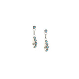 The Post Zuni Teardrop Hoops-Turquoise: 1 1/2"