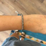 Navajo Pearl Stretch Bracelet - 5mm (extended size)