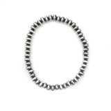 Saucer Navajo Pearl Stretch Bracelet - 5.5mm