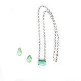 2025 BLACK FRIDAY - Single Stone Turquoise Necklace & Stud Set C.