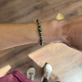 Multi Size Navajo Pearl Stretch Bracelet- Green Turquoise