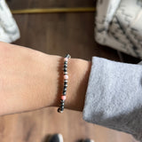 4mm Navajo Pearl Stretch Bracelet - Pink Conch