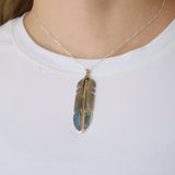 The Etta - 14k Gold Feather Pendant