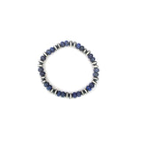 Saucer Stretch Bracelet With Lapis - 7mm