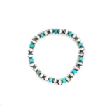7mm Navajo Pearl and Turquoise Stretch Bracelet