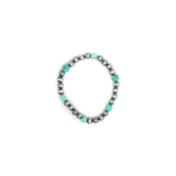 6mm Navajo Pearl Stretch Bracelet - Turquoise