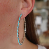 The Original Zuni Hoops - Turquoise : 2 1/2"
