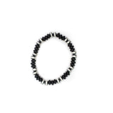 Saucer Stretch Bracelet With Onyx - 7mm