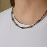 3-6mm Navajo Pearls-Orange Spiny (18")