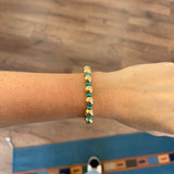 10mm Gold Stretch - Turquoise
