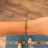 Multi Size Navajo Pearl Stretch Bracelet - Turquoise/Green