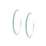 The Original Zuni Hoops - Turquoise : 2 1/2"