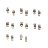 All Silver Stamped Hoops