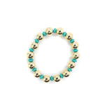 10mm Gold Stretch - Turquoise