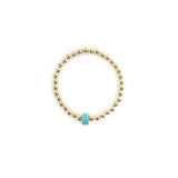 5mm Gold Stretch- Turquoise