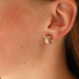 All Silver Stamped Hoops