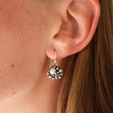 The Leia Dangles w/ Cross - Fresh Water Pearl
