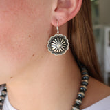 All Silver Concho- Dangle