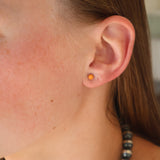 4mm Orange Spiny Oyster Studs