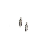 The Feather Studs- All Silver