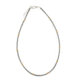 3mm Navajo Pearl- Gold Saucer