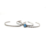 2025 BLACK FRIDAY (2) Silver Cuffs and (1) Turquoise Cuff (Set of 3 H)