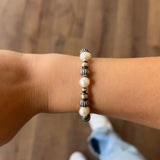 Textured Navajo Pearl Stretch - Fresh Water Pearl