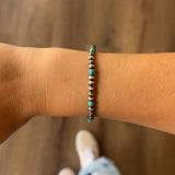 4mm Navajo Pearl Stretch Bracelet - Turquoise