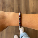 Saucer Stretch Bracelet With Purple Spiny Oyster - 7mm