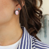 Tiny Heart Studs - Turquoise