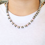8mm Navajo Pearls- pink conch