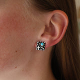 The Simones Post w/cross - Turquoise