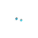 Tiny Heart Studs - Turquoise