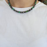 8mm Navajo Pearls - Green Kingman