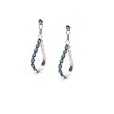 The Post Zuni Teardrop Hoops-Turquoise: 2 1/2"