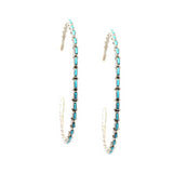 The Original Zuni Hoops - Turquoise: 3"
