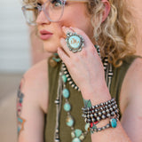 Navajo Pearl Stretch Bracelet - 10mm