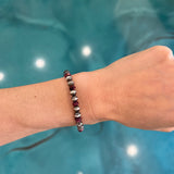 6mm Navajo Pearl Stretch Bracelet - Purple Spiny Oyster (Extended Size)