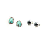 2025 BLACK FRIDAY: Turquoise Stud & 10mm Navajo Pearl Stud Set - A