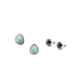 2025 BLACK FRIDAY: Turquoise Stud & 10mm Navajo Pearl Stud Set -C