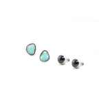 2025 BLACK FRIDAY: Turquoise Stud & 10mm Navajo Pearl Stud Set - G
