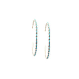 The Original Zuni Hoops - Turquoise : 2 1/2"