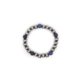 Machine Made Stretch Bracelet Lapis - 8mm