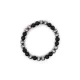 8mm Pearl Stretch Bracelet - Black Onyx