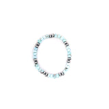 7mm Saucer Stretch Bracelet - Larimar
