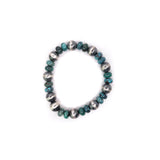 10mm Pearl Stretch Bracelet - Dark Turquoise