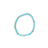 5mm Turquoise and 14k Gold Filled Stretch Bracelet