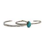 2024 BLACK FRIDAY Turquoise Cuff & Stamped Cuff Set - B