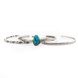 2025 BLACK FRIDAY Stamped Cuff, Rope Cuff, Turquoise Cuff - (Set of 3 - A)