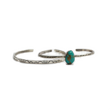 2024 BLACK FRIDAY Turquoise Cuff & Stamped Cuff Set - A